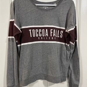 Toccoa Falls College Gray Maroon Sweatshirt XL League Collegiate Outfitters